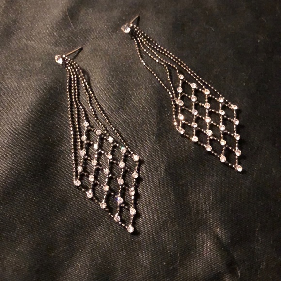 CZ chandelier earrings - Picture 1 of 3